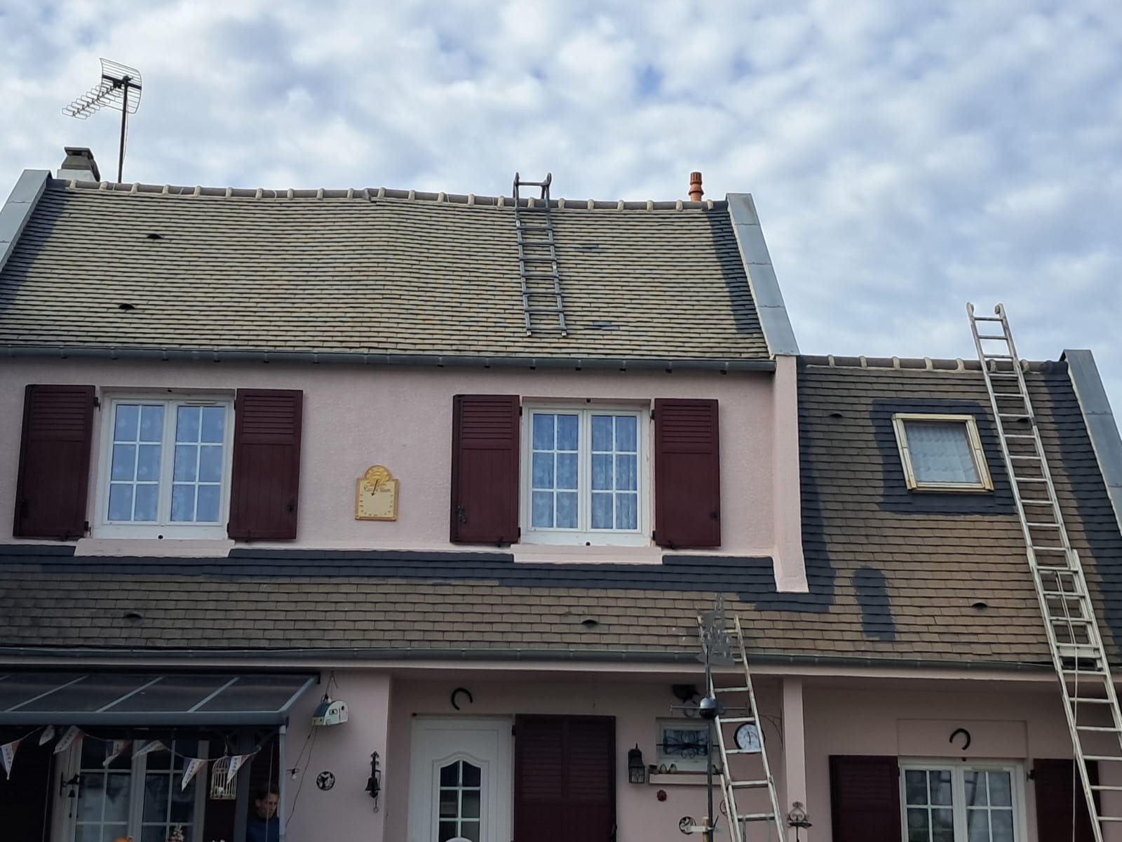 Nettoyage de toiture : avant intervention — Vallée du Loir